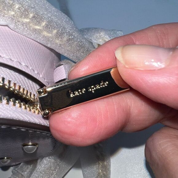 Kate Spade Lilac Saffiano Leather Lobe Shack Mini Heart Crossbody - Picture 7 of 9